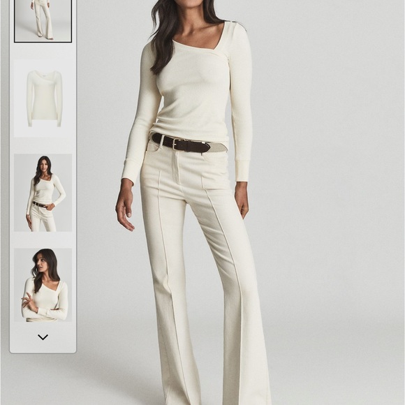 Reiss Carly asymmetric jersey top - Picture 6 of 7